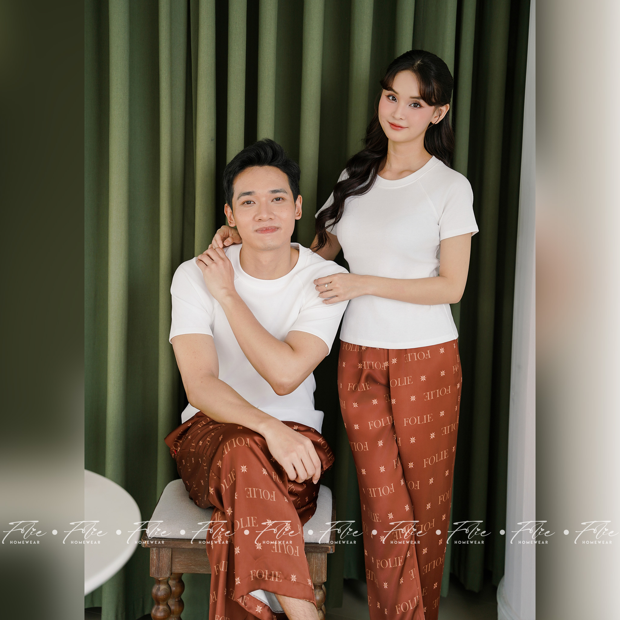 COUPLE COMBO 2 (Nâu) - Set đồ mặc nhà 