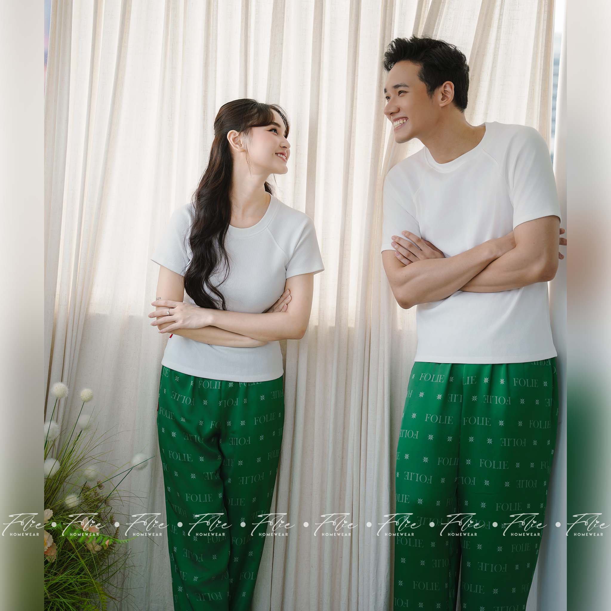 COUPLE COMBO 2 (Xanh lá) - Set đồ mặc nhà 