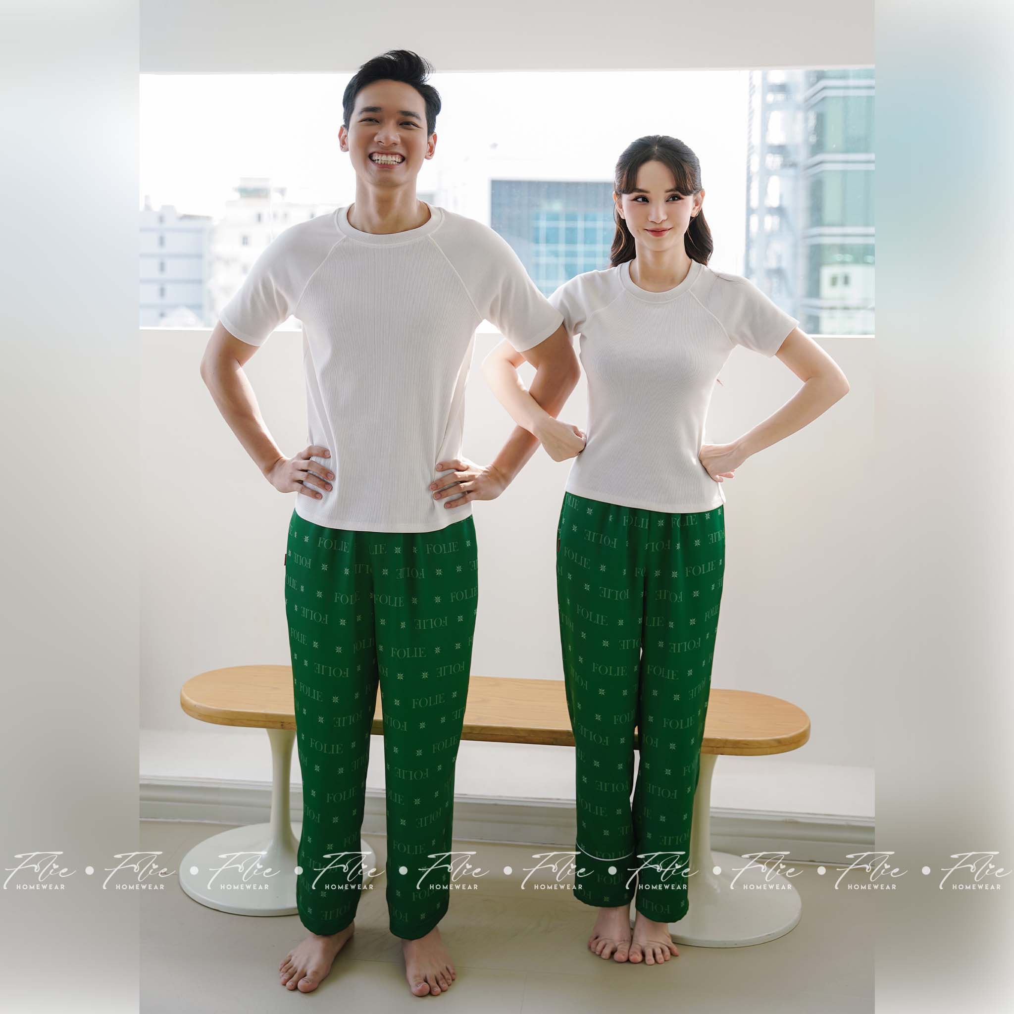 COUPLE COMBO 2 (Xanh lá) - Set đồ mặc nhà 
