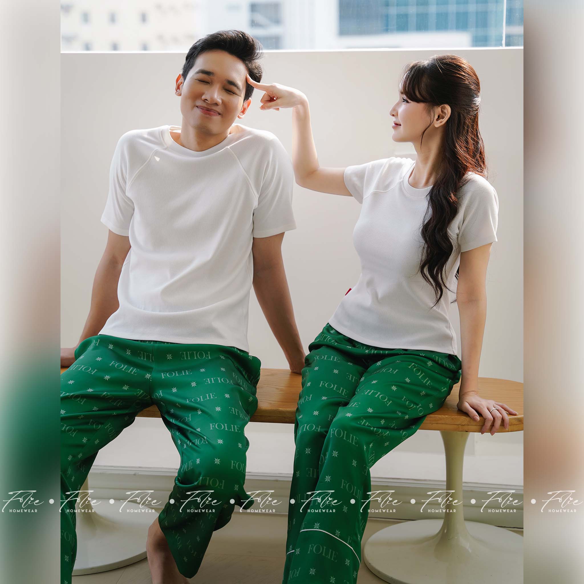 COUPLE COMBO 2 (Xanh lá) - Set đồ mặc nhà 