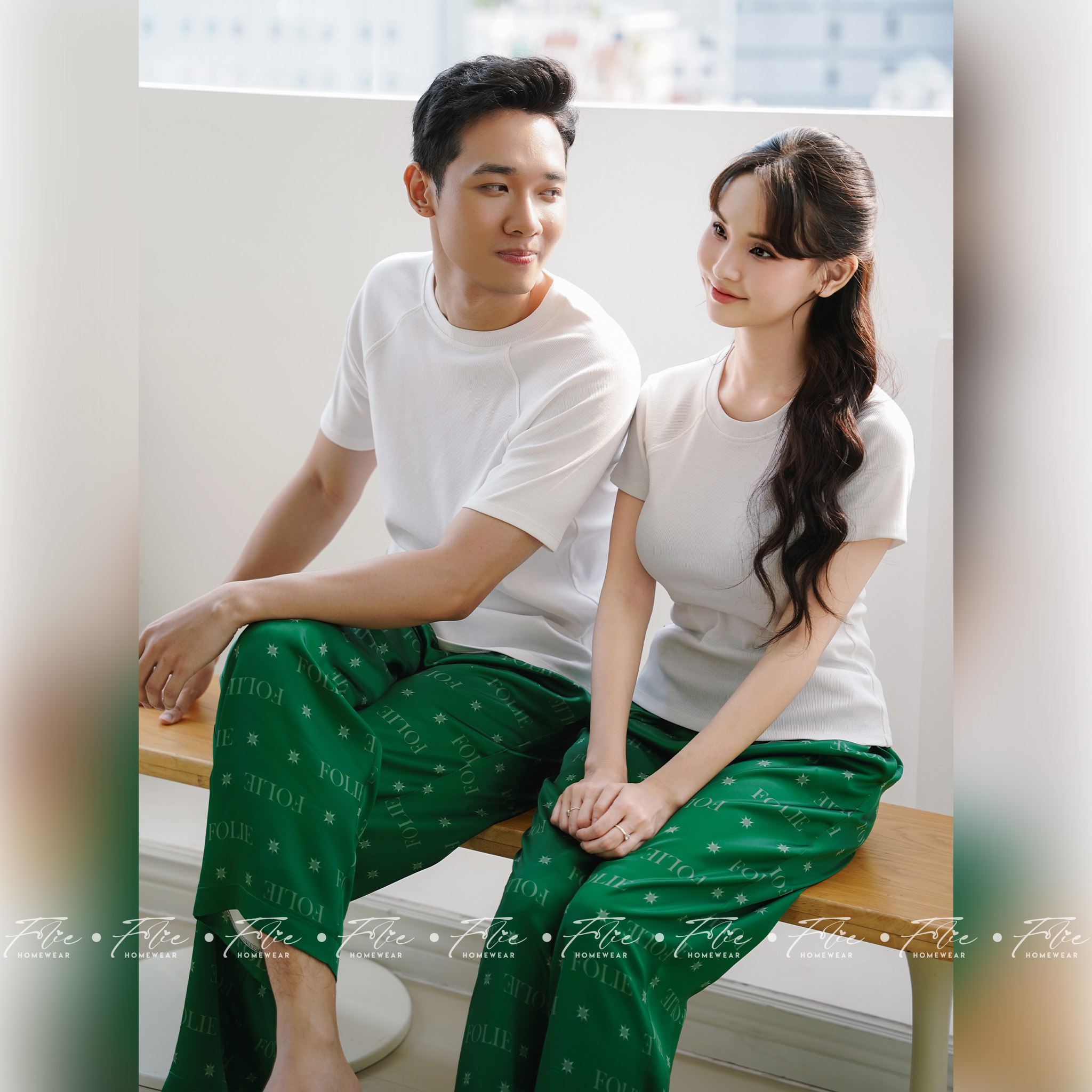 COUPLE COMBO 2 (Xanh lá) - Set đồ mặc nhà 