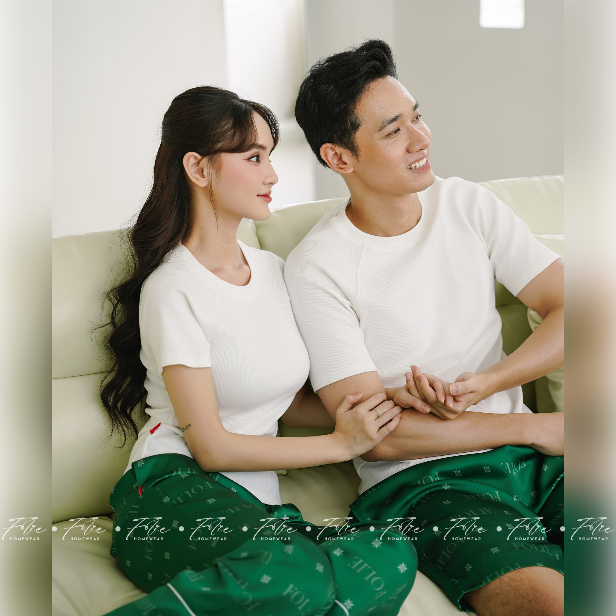 COUPLE COMBO 2 (Xanh lá) - Set đồ mặc nhà 