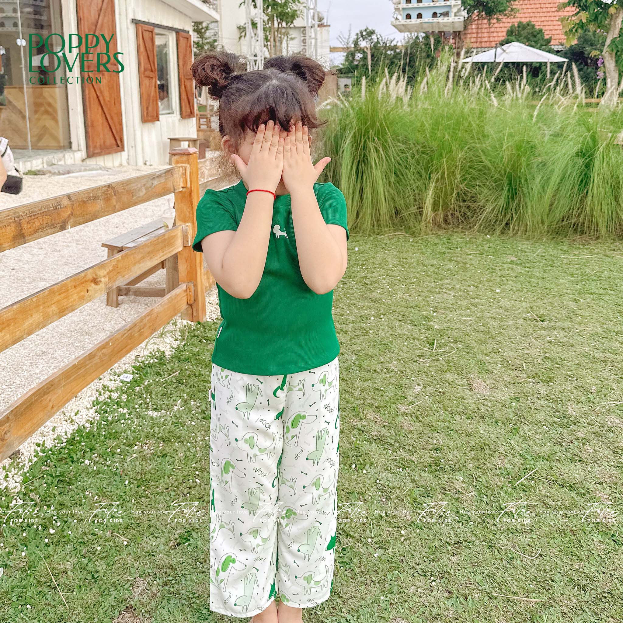 Bộ mặc nhà cho bé FKLA1Q3.9 xanh lá 