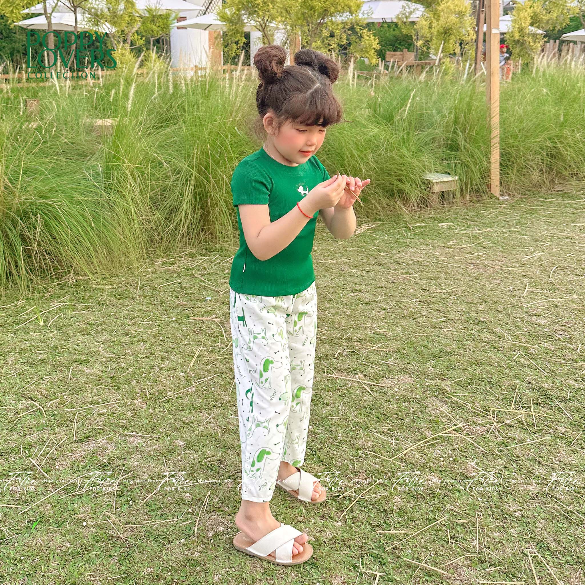 Bộ mặc nhà cho bé FKLA1Q3.9 xanh lá 