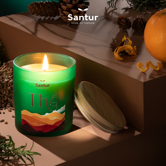 Nến thơm thiên nhiên Santur hương Thổ 