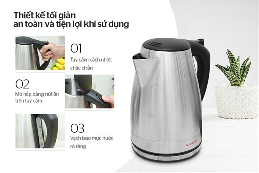 Bình đun siêu tốc Sunhouse 1.7 lít SHD1370