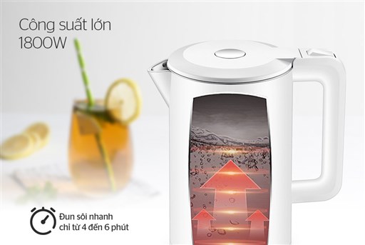 Bình đun siêu tốc Sunhouse Mama 1.7 lít SHD1386 Trắng