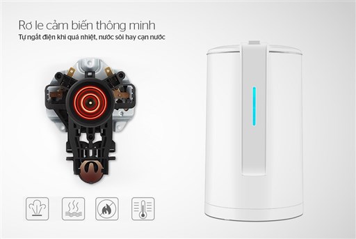 Bình đun siêu tốc Sunhouse Mama 1.7 lít SHD1386 Trắng