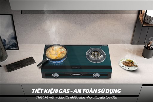Bếp gas dương kính SUNHOUSE SHB3339-SG