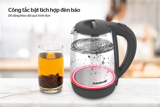ẤM SIÊU TỐC THỦY TINH SUNHOUSE SHD1215B
