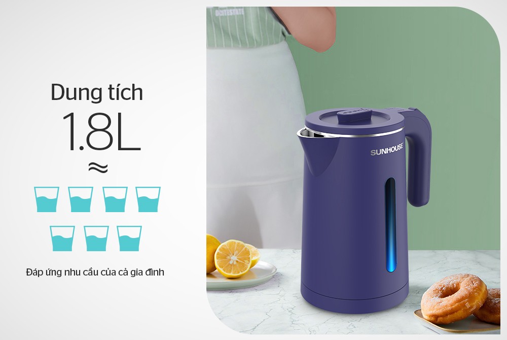 ẤM ĐUN SIÊU TỐC SUNHOUSE SHD1355