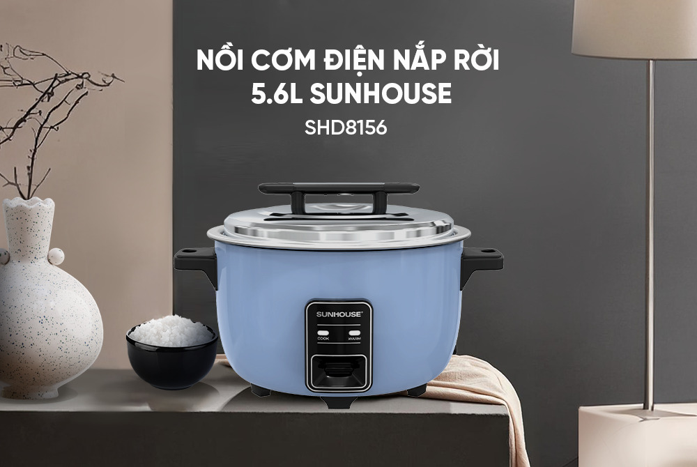 Nồi cơm nắp rời Sunhouse 5.6 lít SHD8156