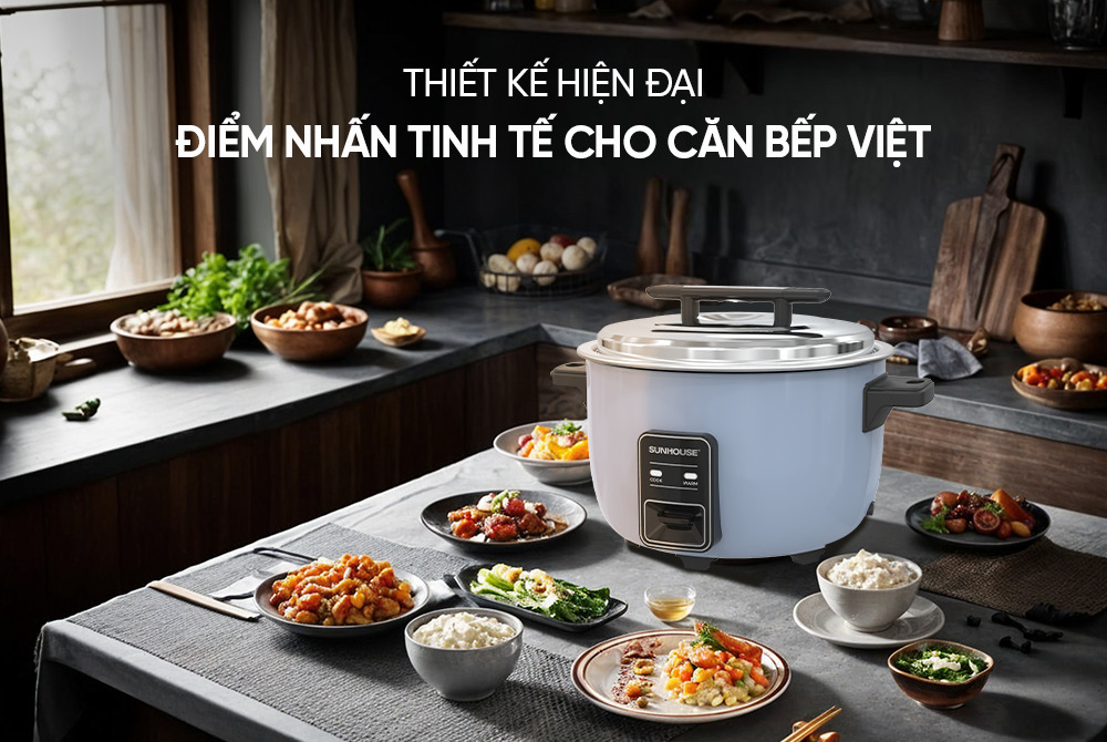 Nồi cơm nắp rời Sunhouse 5.6 lít SHD8156