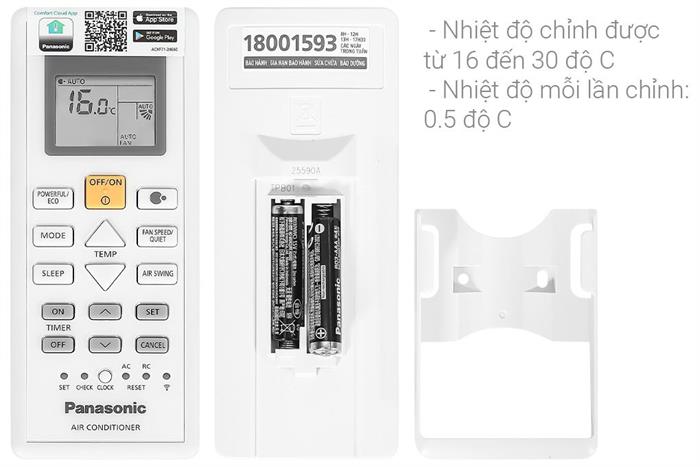 Máy lạnh Panasonic Inverter 1.5 HP RU12CKH-8D