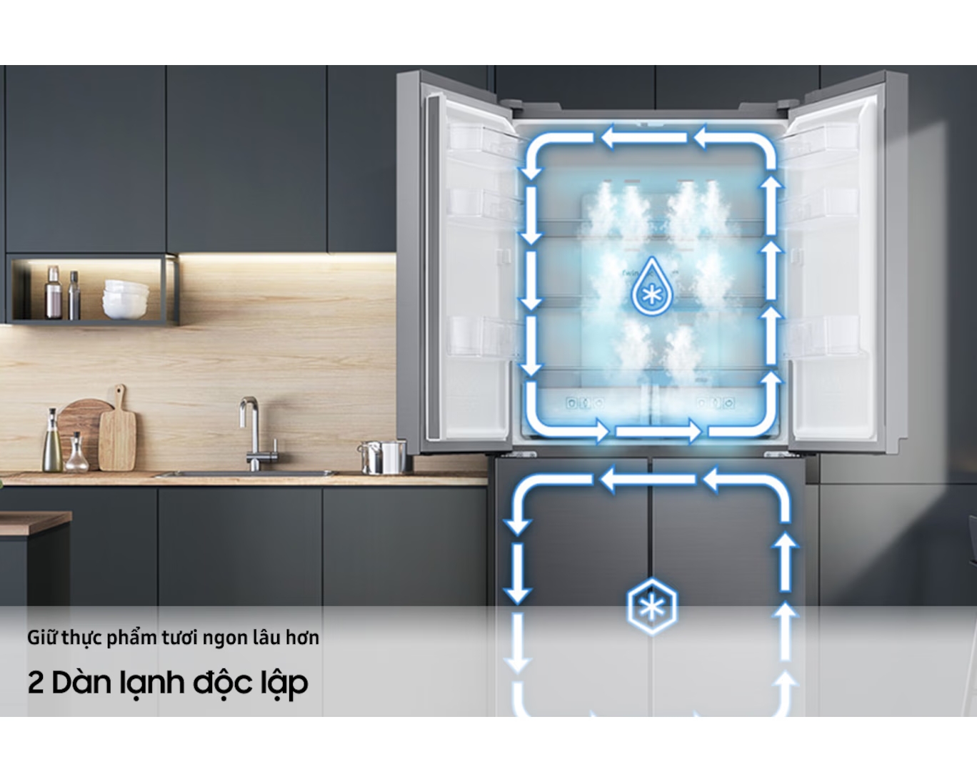 Tủ lạnh Samsung Inverter 488 lít Multi Door RF48A4000B4/SV