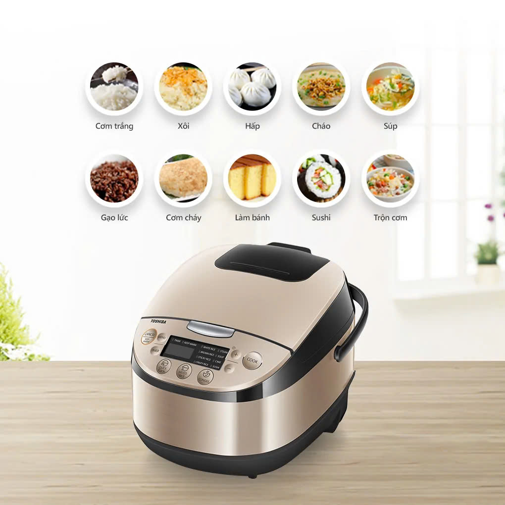 Nồi cơm điện tử TOSHIBA 1.8L RC-18DR3PV(G)