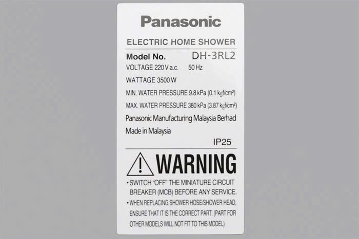 Máy tắm nước nóng PANASONIC 3RL2 (không bơm)