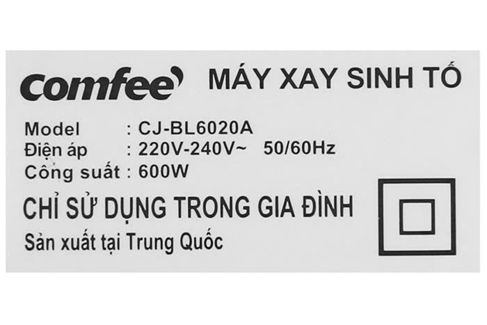 Máy xay sinh tố đa năng Comfee CJ-BL6020A