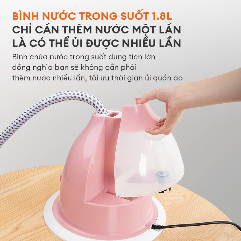 Bàn ủi hơi nước dạng đứng Gaabor GS2000M-PK01A dung tích 1.8L