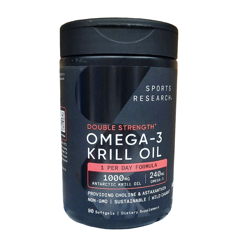 Sports Research Omega-3 Krill Oil  1000mg, 90 Softgels