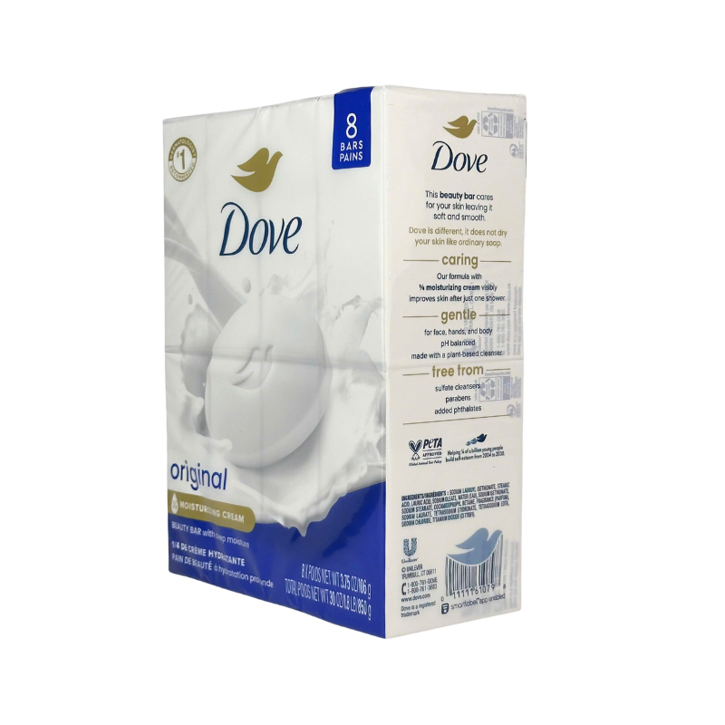 Dove Beauty Bar Soap White  8 Bars 30oz