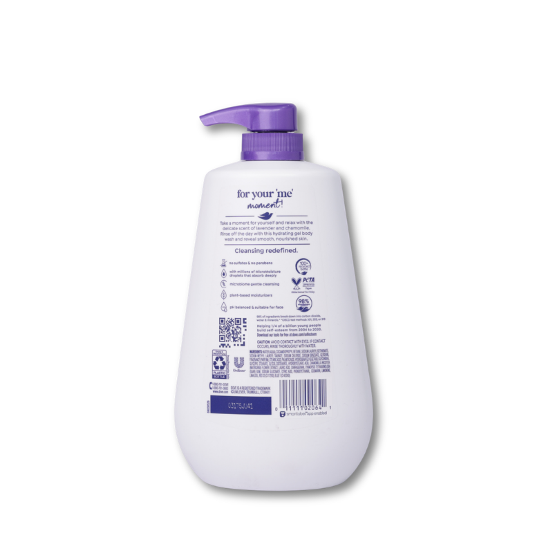 Dove Body Wash Relaxing Lavender With Pump 30.6 Oz