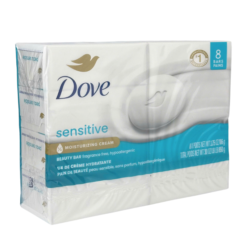 Dove Beauty Bar Soap Sensitive Skin 8 Bars 30oz