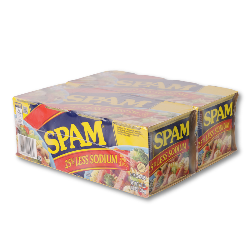 Spam 25% Less Sodium, 12 oz, 8-Count ( Lốc 8 hộp)