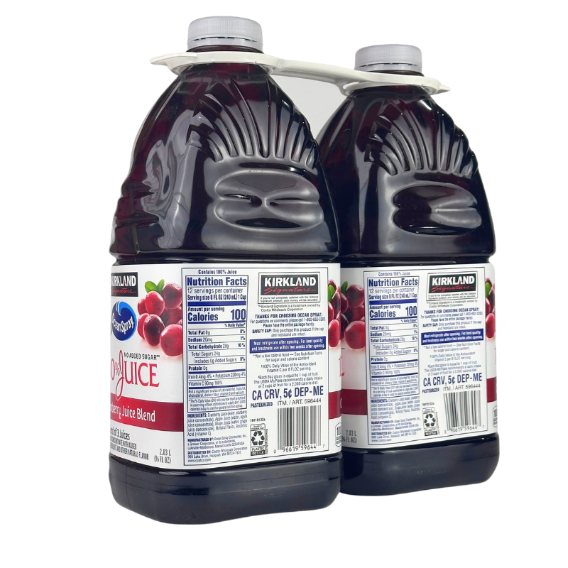 Kirkland Signature Cranberry Premium 100% Juice Drink, 2/96oz