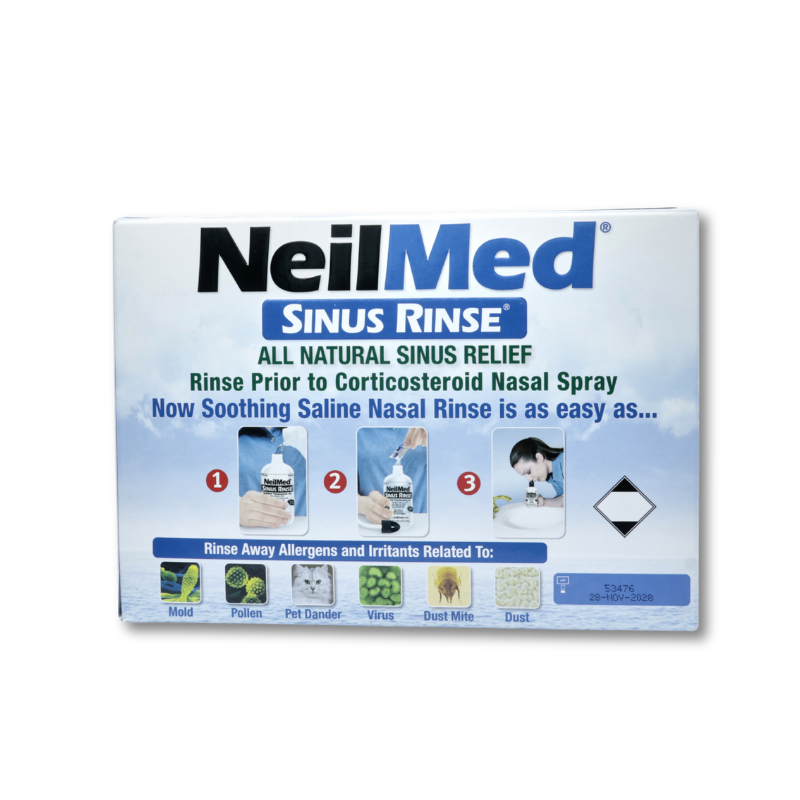 NeilMed Sinus Rinse Kit, 1 NasaMist Saline Spray, 250 Packets