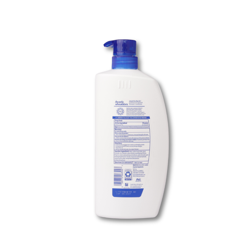 Head & Shoulders  2 in 1 Shampoo and Conditioner Smooth and Silky, 28.2 oz