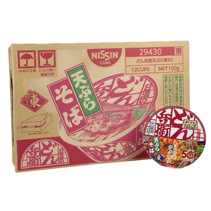 Donbei Instant Cup Soba Noodle Tempura East 100g*12