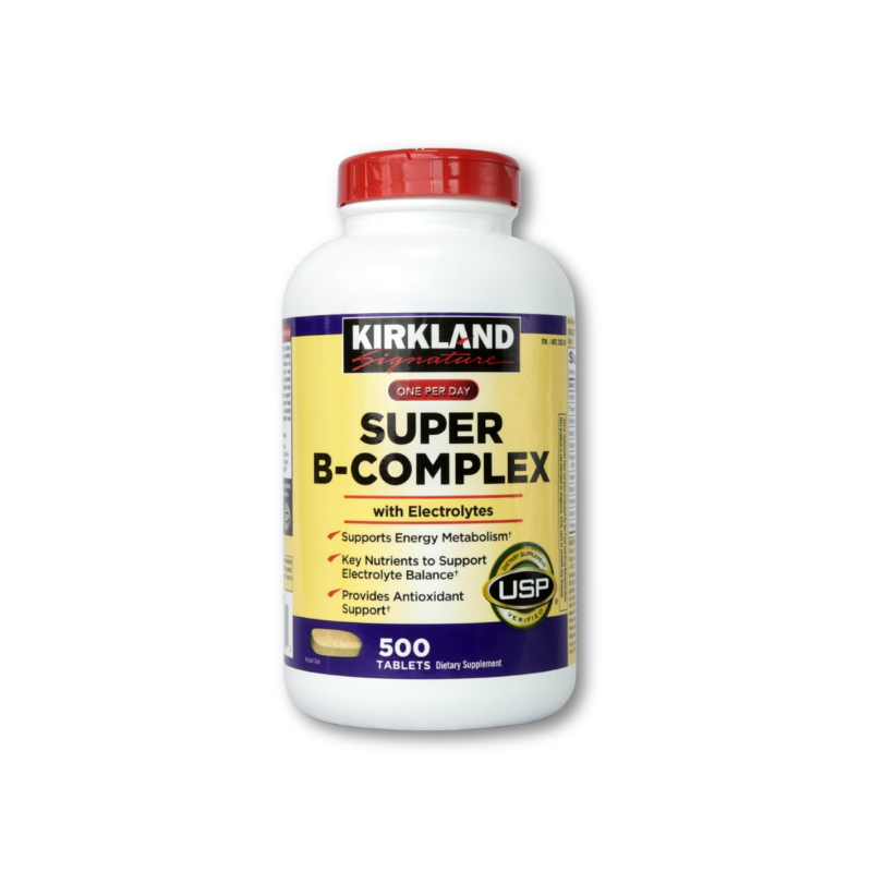 Kirkland Signature Super B-Complex with Electrolytes, 500 Tablets