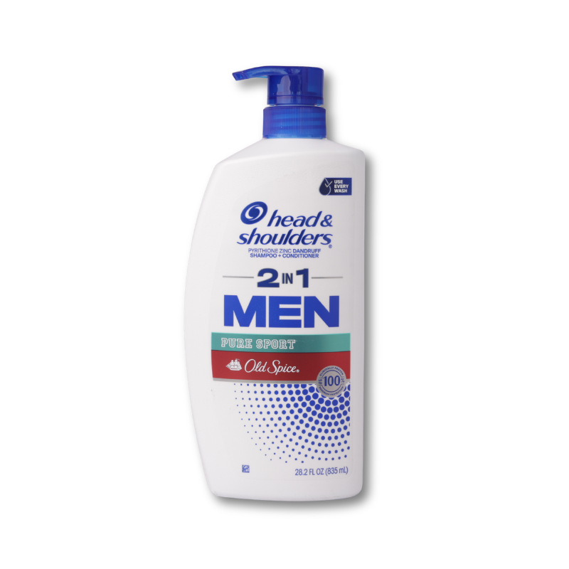 Head & Shoulders Mens 2in1 Shampoo and Conditioner, Old Spice Pure Sport, 28.2 oz