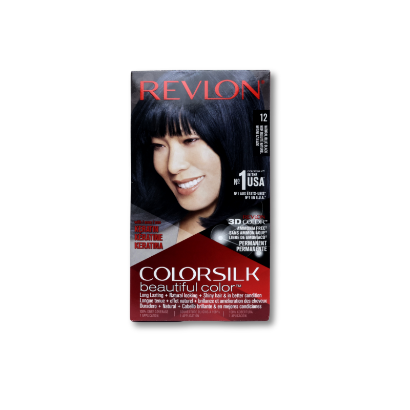 Revlon Colorsilk  with Keratin Trilingual  012 NATURAL BLUE BLACK