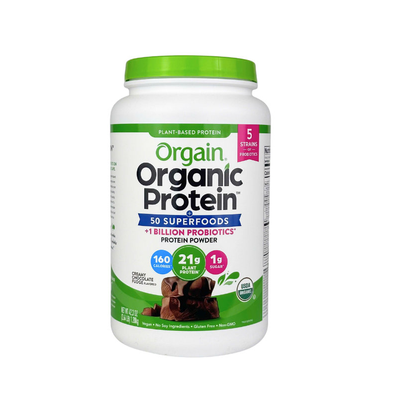 Orgain Organic Protein and Superfoods Plant Based Powder, Chocolate, 2.64 lbs