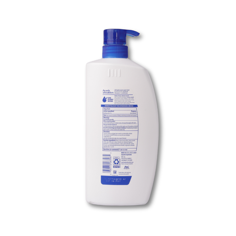 Head & Shoulders Mens 2in1 Shampoo and Conditioner, Old Spice Pure Sport, 28.2 oz