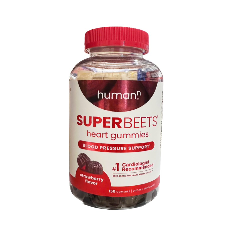 SuperBeets Heart Gummies, Strawberry, 150ct