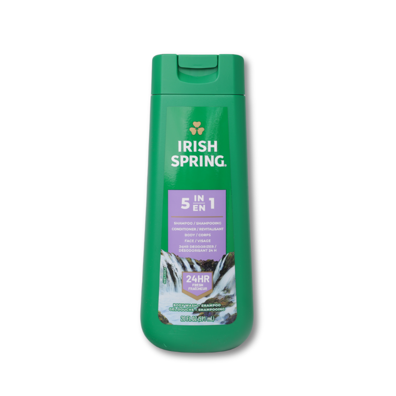 Irish Spring 5 In 1 Body Wash + Shampoo, 20 0z