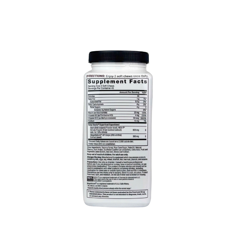 Force Factor Total Beets Chews, 90 Soft Chews