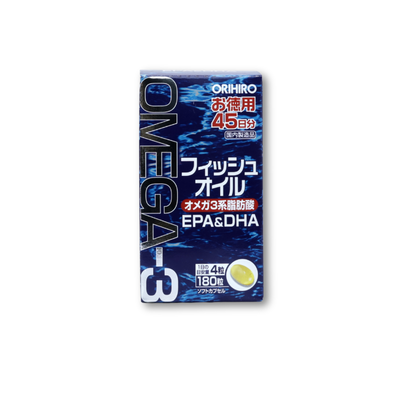 ORIHIRO Fish Oil Derived from Sardines With EPA and DHA 180 Capsules