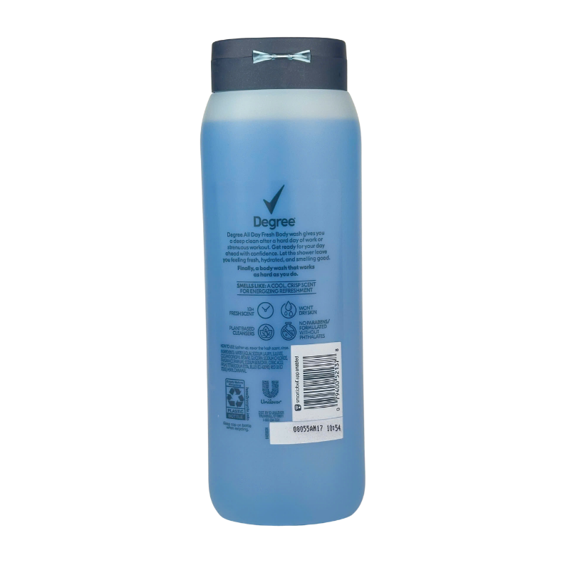 Degree Body Wash Cool Rush 20oz