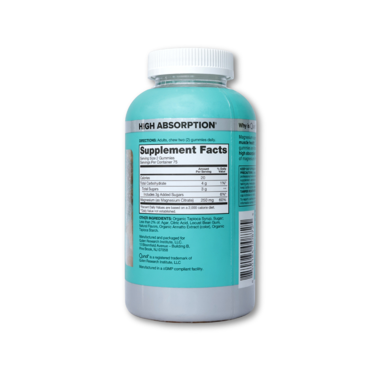 Qunol Magnesium Extra Strength 250 mg, 150 Gummies
