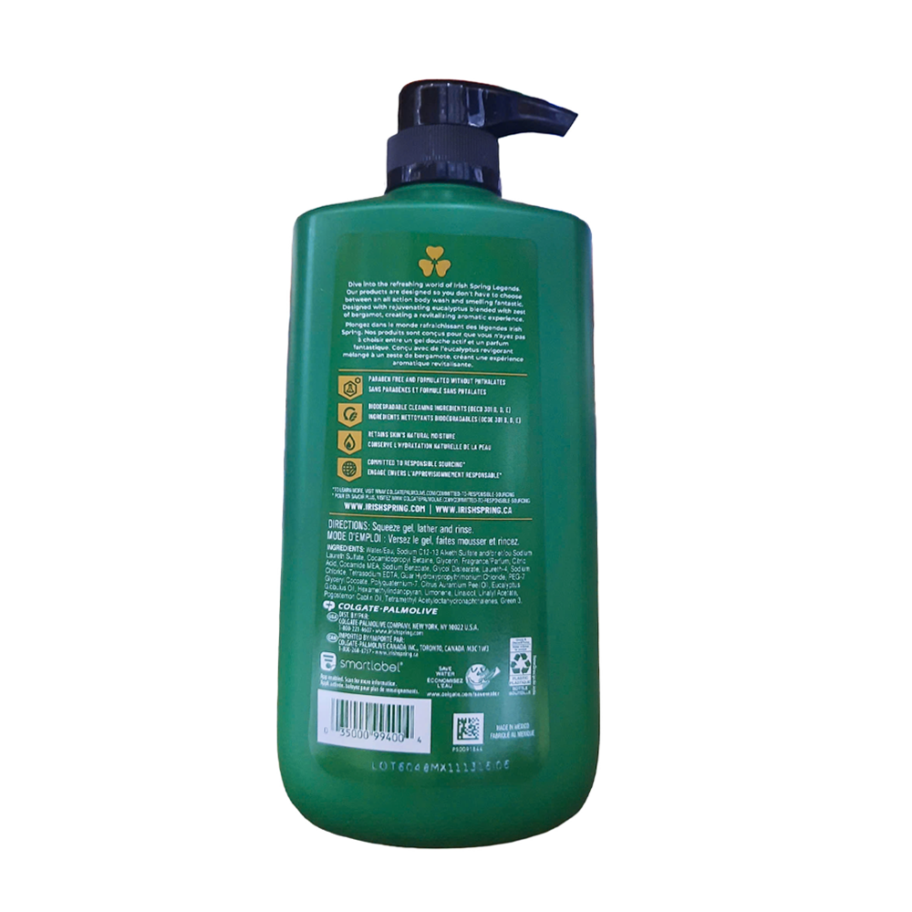 Irish Spring 5 In 1 Body Wash + Shampoo, 30 0z