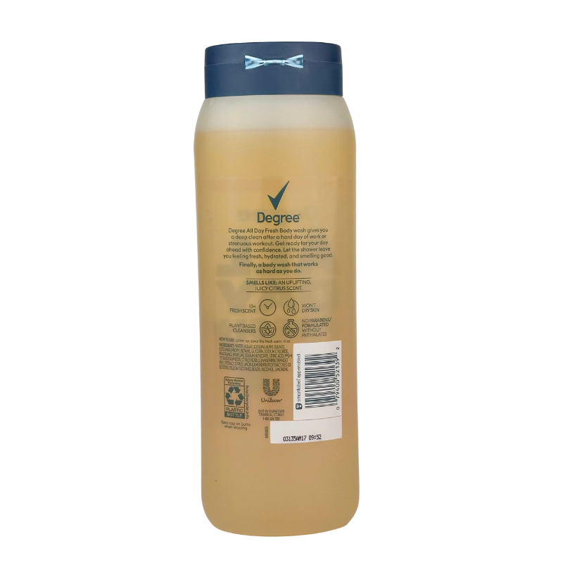 Degree Body Wash Fresh Citrus 20oz