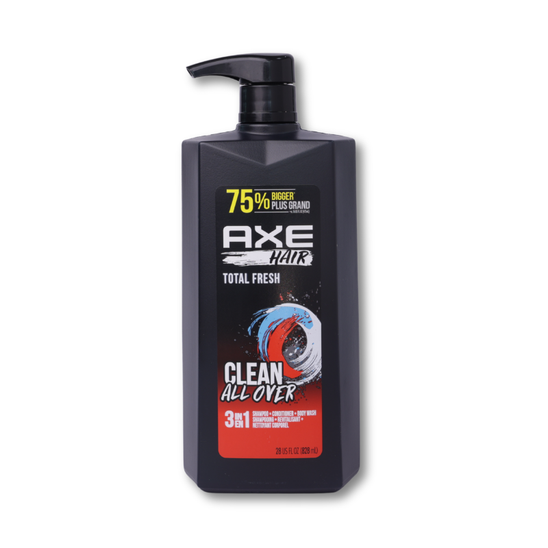 Axe Total Fresh 3 In 1 Shampoo Conditioner & Body Wash 28.0 Oz