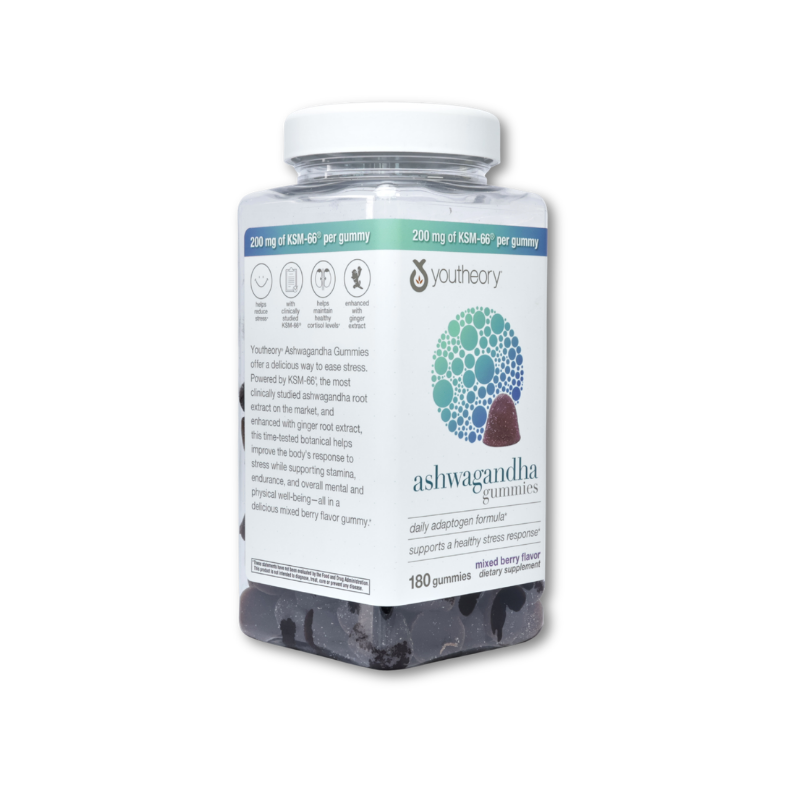 Youtheory Ashwagandha Gummies, 180 Gummies