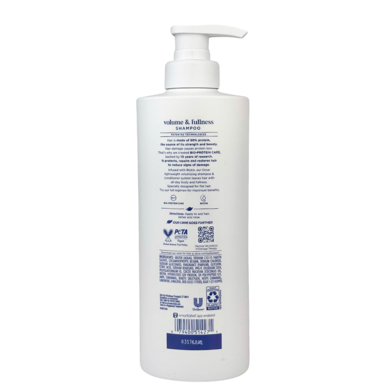 Dove Shampoo Volume Fullness With Pump 18oz