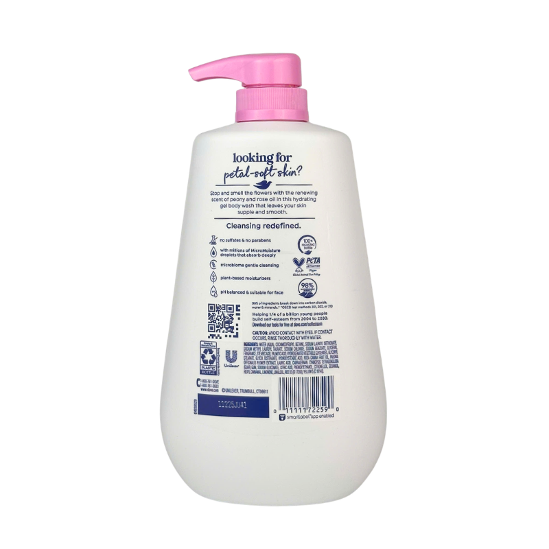 Dove Body Wash Peony + Rose Oil with Pump 30.6oz