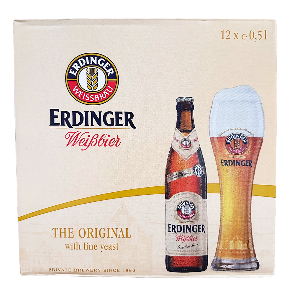 Erdinger Weissbier Beer Bottle 12x500ml